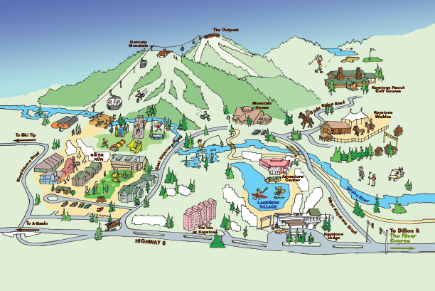 Illustrated Kid S Map By Kevin Mastin Keystone Colorado