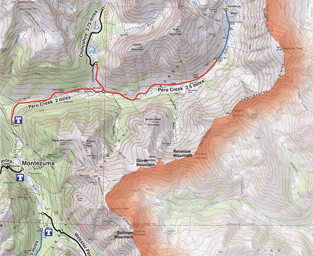 Keystone Bike Trail Map Topo 2004