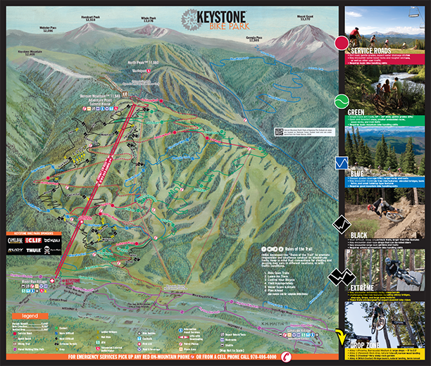 Keystone Mountain Bike Map 2013