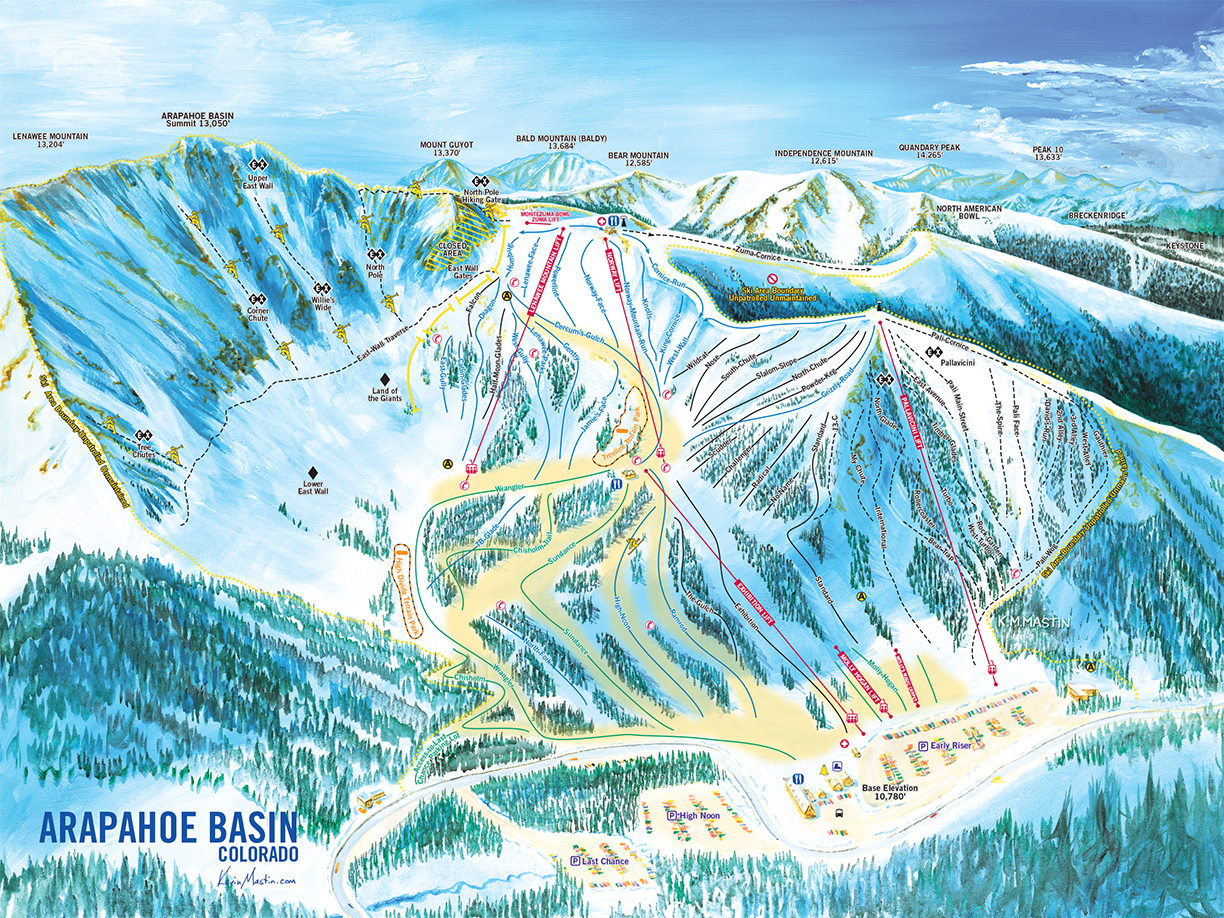 Arapahoe Basin Ski Trail Map