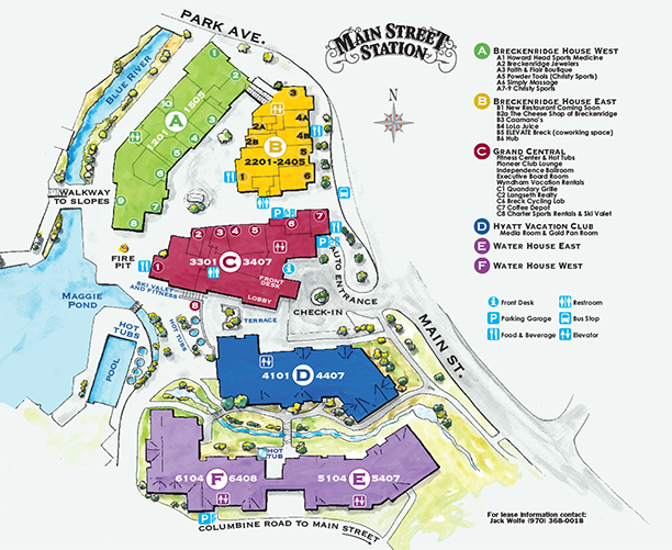Main Street Station Breckenridge Resort Map