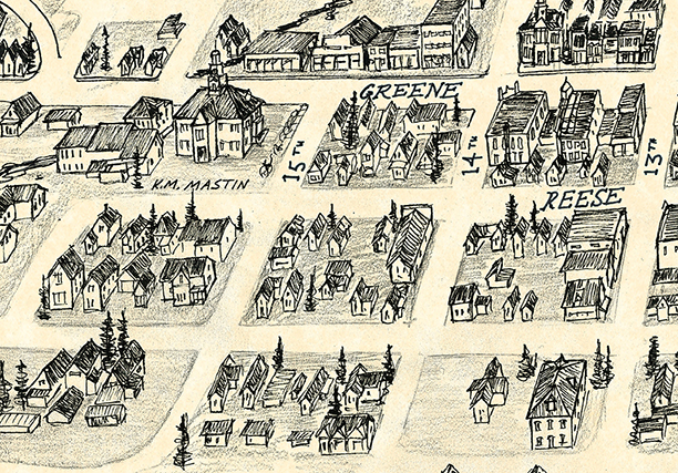 Silverton Town Illustration Detail